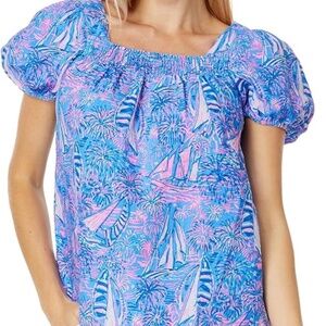 Lilly Pulitzer Keating Short Sleeve Linen